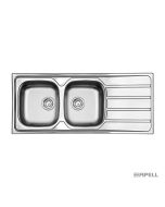 Νεροχύτης Κουζίνας Ανοξείδωτος Area 116x50 Αpell Inox Λείο 8216-110