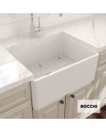 Νεροχύτης Κουζίνας Πορσελάνης Επικαθήμενος 61x46,5 Bocchi White Matt 1137-301