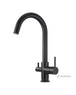 Μπαταρία Νεροχύτη Κουζίνας Filter-tap για Ντεπόζιτο Eurorama Black Matt 13535-400