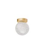 Φωτιστικό Οροφής-Επιτοίχιο Ø11xY13 εκ.1xG9 Led max 3w Διαφανές Ανάγλυφο Ακρυλικό-Χρυσό Viokef Diamond 4267200