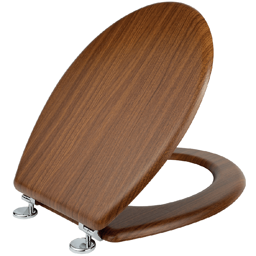 Κάλυμμα Λεκάνης WC Bαρέως Τύπου MDF Ρουστίκ Καρυδί 43-48x37cm Οπές 11-20cm Elvit 0129