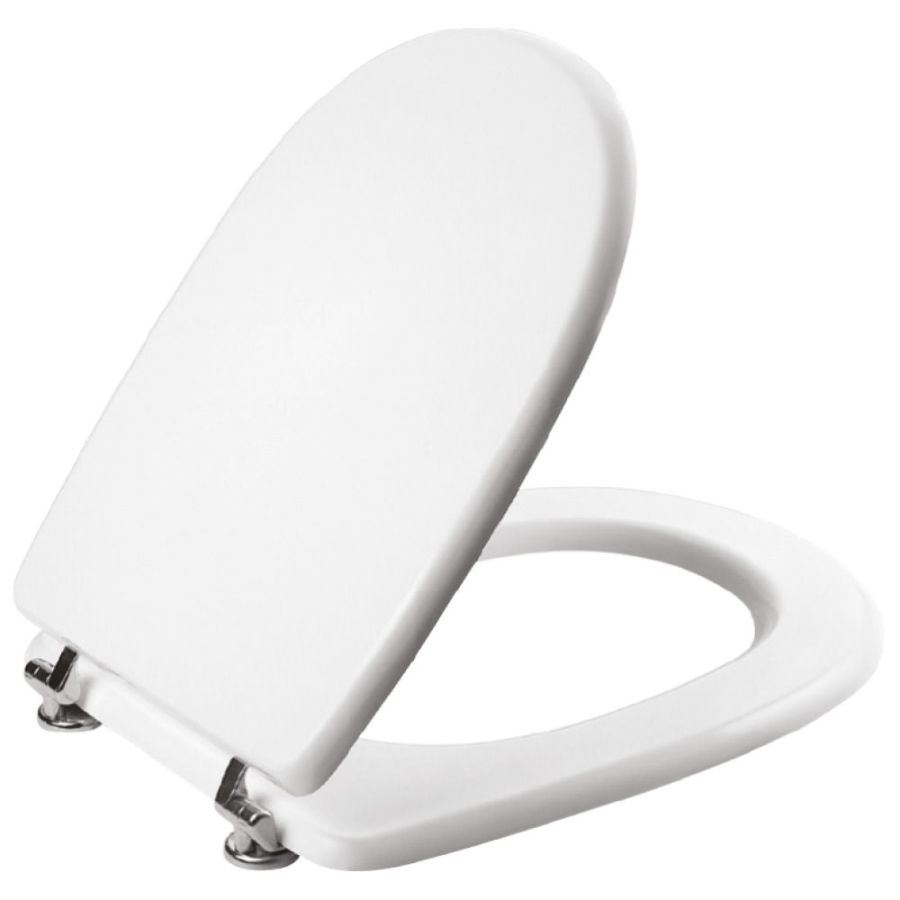 Κάλυμμα Λεκάνης W.C Βαρέως Τύπου Λευκό Polyester 45,5x37cm Οπές 14-25cm Μεταλλικά στηρίγματα Cesame Aretusa Elvit 1247