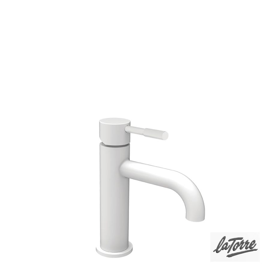 Μπαταρία Νιπτήρα με Αυτόματη Βαλβίδα, Τech La Torre White Matt 12007-300