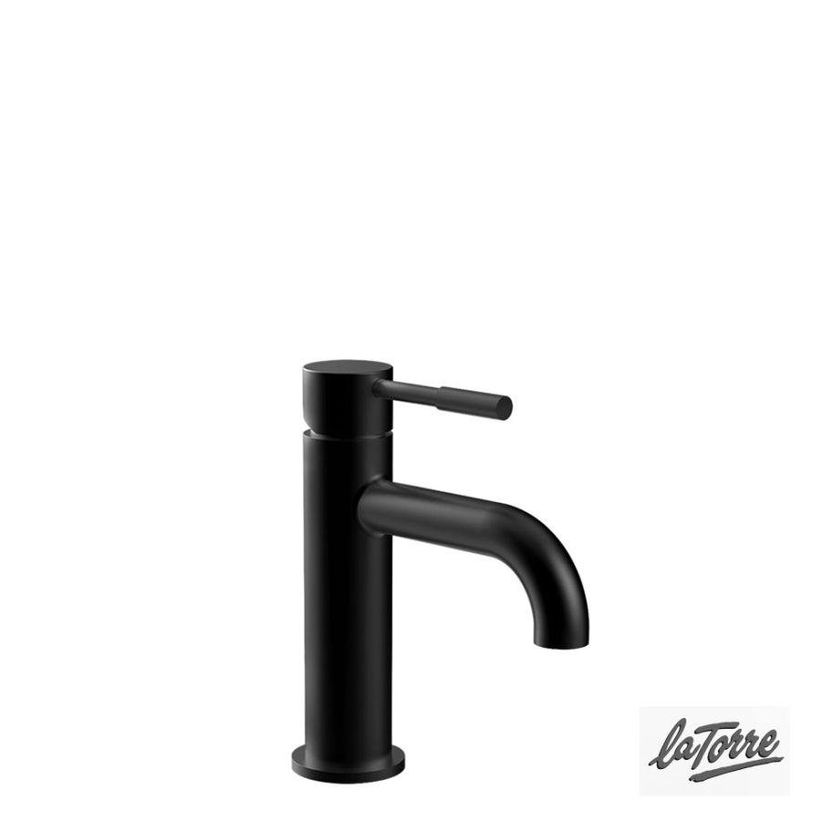 Μπαταρία Νιπτήρα με Αυτόματη Βαλβίδα, Τech La Torre Black Matt 12007-400