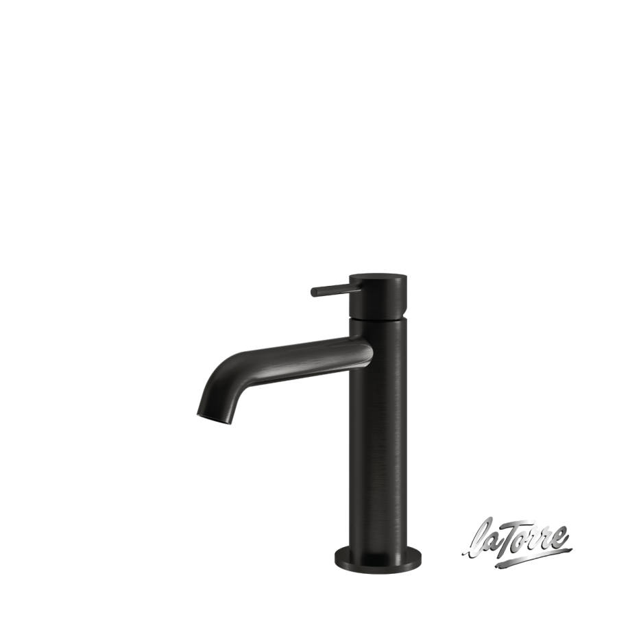 Μπαταρία Νιπτήρα με Βαλβίδα Clic-Clac Elle316 La Torre PVD Black Brushed 35004-411