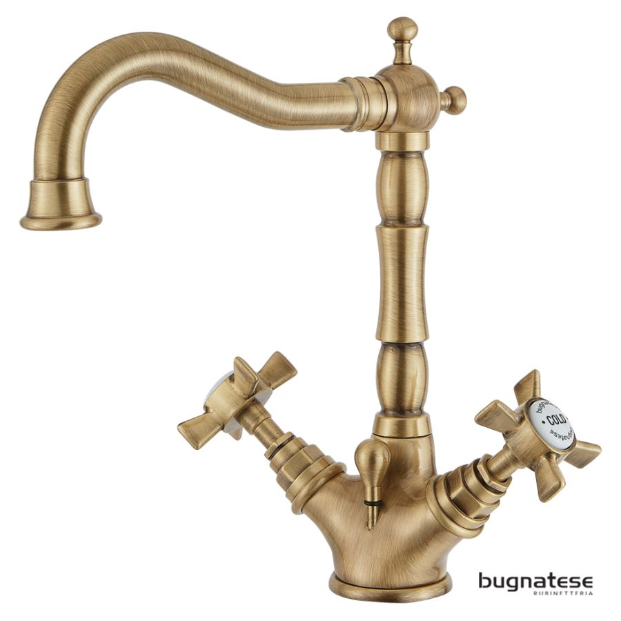 Μπαταρία Νιπτήρα με Αυτόματη Βαλβίδα Princeton Bugnatese Bronze 834-220