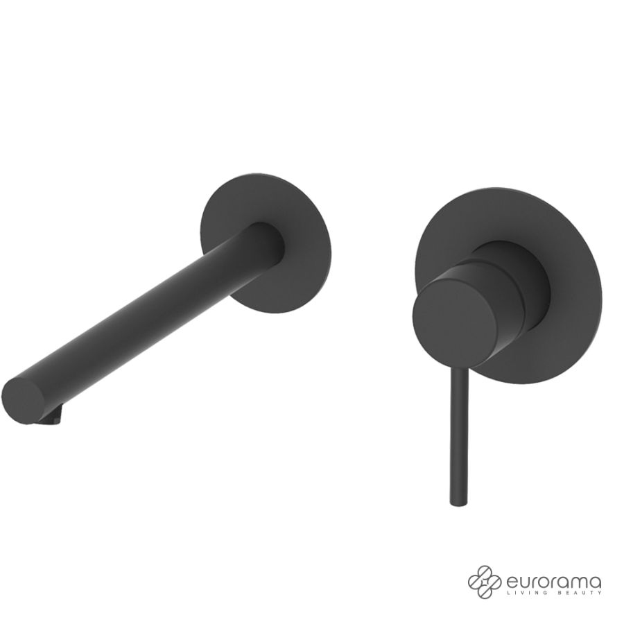 Μπαταρία Νιπτήρα Τοίχου Tonda Eurorama Black Μatt 145904-400