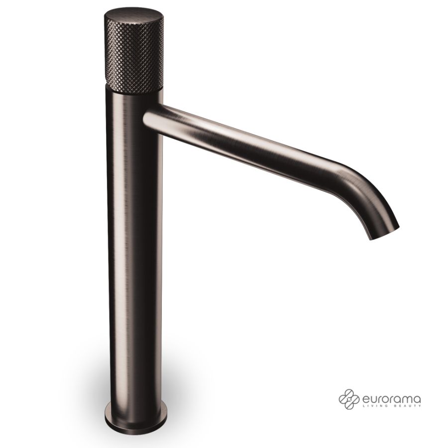 Μπαταρία Νιπτήρα Υψηλή με Βαλβίδα Clic-Clac Eletta Tecno Eurorama Black Brushed 167309P-410