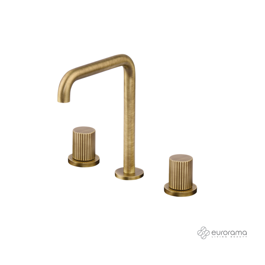 Μπαταρία Νιπτήρα Επικαθήμενη 3 οπών με Βαλβίδα Clic-Clac OSO Eurorama Bronze Brushed 178331-221