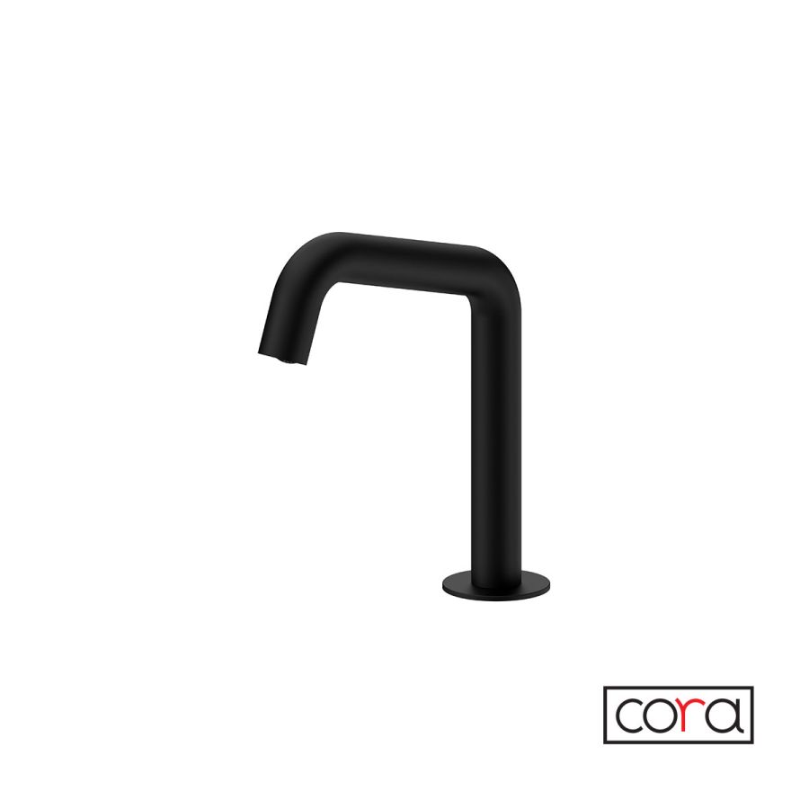 Μπαταρία Νιπτήρα Ηλεκτρονική Κρύο (Ρεύμα) Cora Black Matt 6411-400