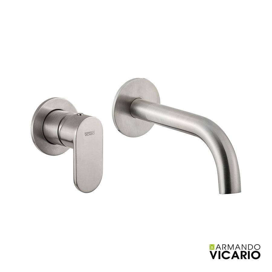 Μπαταρία Νιπτήρα Τοίχου Slim Vicario Inox 500045-110