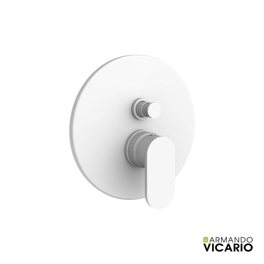 Μίκτης Εντοιχισμού 2 Εξόδων Slim Vicario White Matt 500050D-300