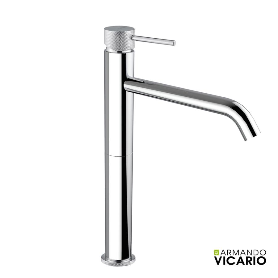 Μπαταρία Νιπτήρα Υψηλή με Βαλβίδα Clic-Clac industrial Vicario Chrome 512041-100