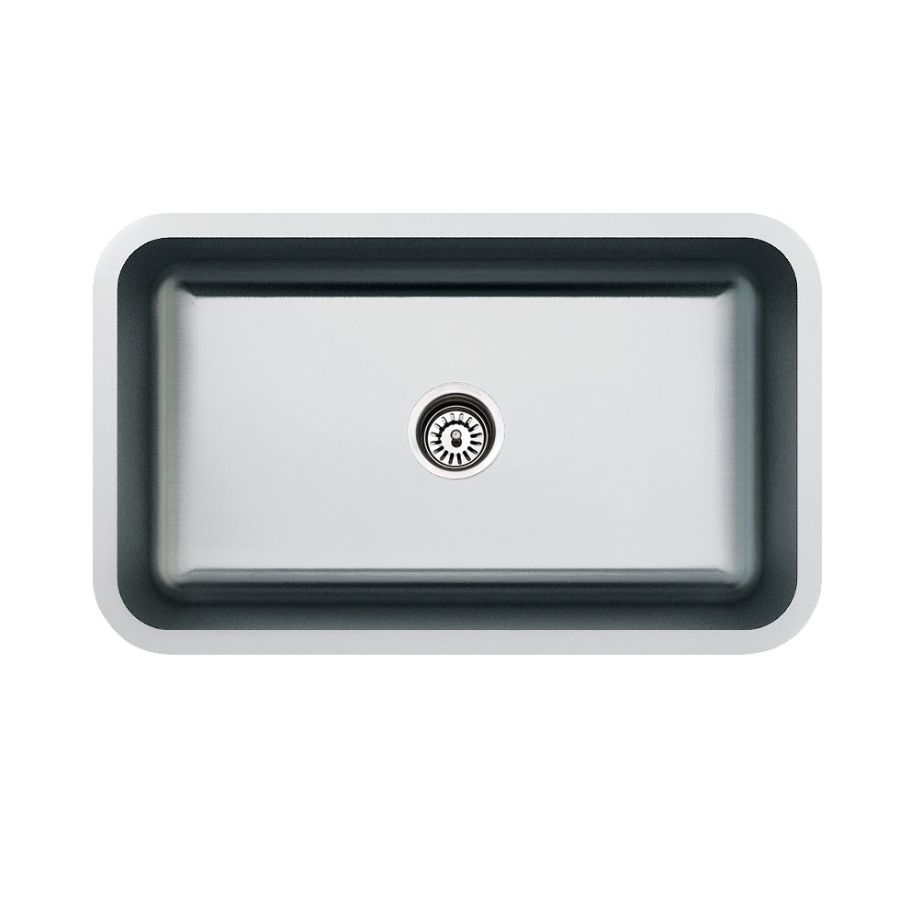 Νεροχύτης 76x46εκ. Υποκαθήμενος για ερμάριο 80 εκ., Λείος, Ανοξείδωτος Χάλυβας Fortinox Valey 28076-110