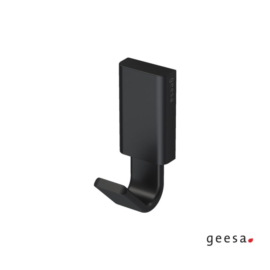 Άγκιστρο μπάνιου μονό Frame Geesa Black Matt 8413-400