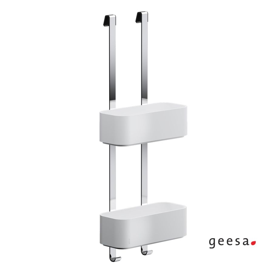 Μπουκαλοθήκη Διπλή 25x11,5 - h65 εκ. Frame Geesa White Matt 8902-300