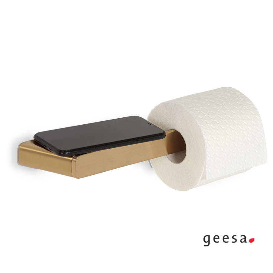 Χαρτοθήκη με Εταζέρα Shift Geesa Brushed Gold 9924-201