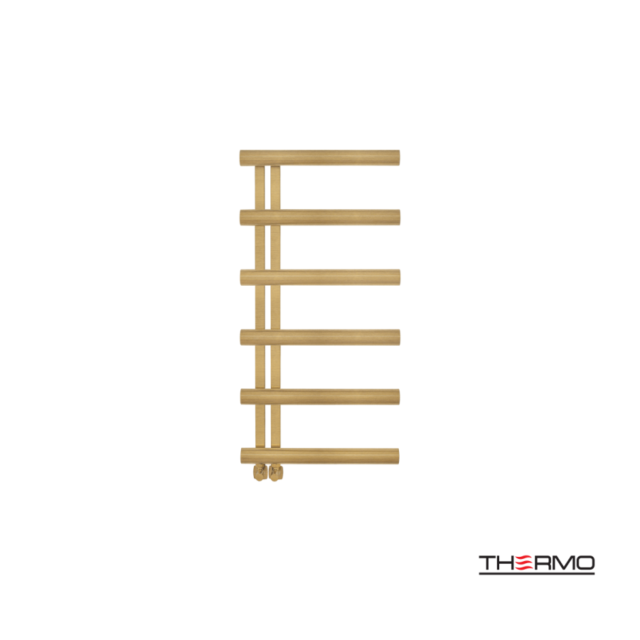 Θερμαινόμενη Πετσετοκρεμάστρα μπάνιου Inox ACCENT 100x50 Brushed Brass(Gold) PVD ACC10050-211
