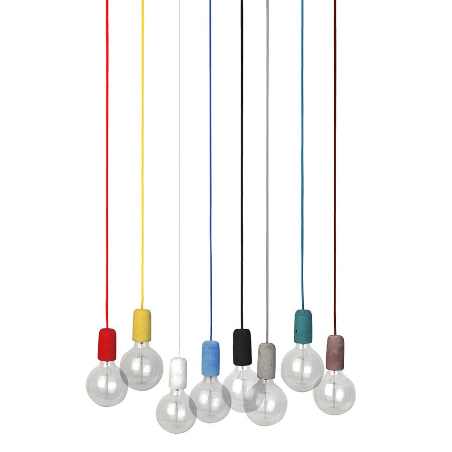 Φωτιστικό Κρεμαστό Ανάρτηση- Ντουί Τσιμέντο Λευκό Inlight 4368