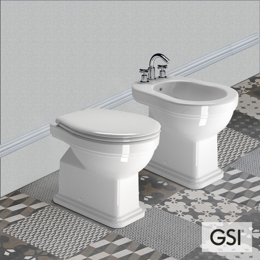 Λεκάνη Υψηλής Πίεσης Κατωστόμια CLASSIC/54 με κάλυμμα Soft Close MS87C White, GSI White 871000C-300