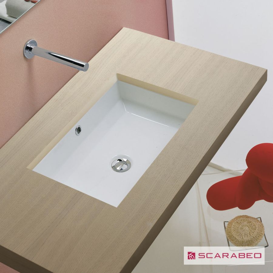 Νιπτήρας Πορσελάνης Τech Υποκαθήμενος 54,5x35,8 Scarabeo White 8037-300