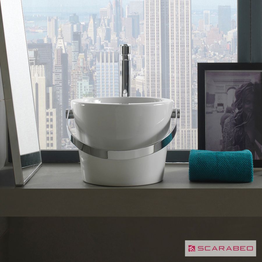 Νιπτήρας Πορσελάνης Bucket Φ30 Scarabeo White 8801-300