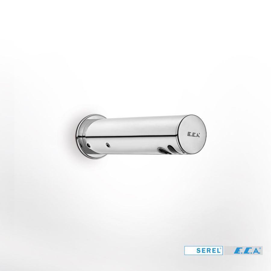 Ηλεκτρονική Εντοιχιζόμενη Κάνουλα μόνο κρύο (μπαταρίας λιθίου 6V),SEREL ECA Chrome 108109004-100