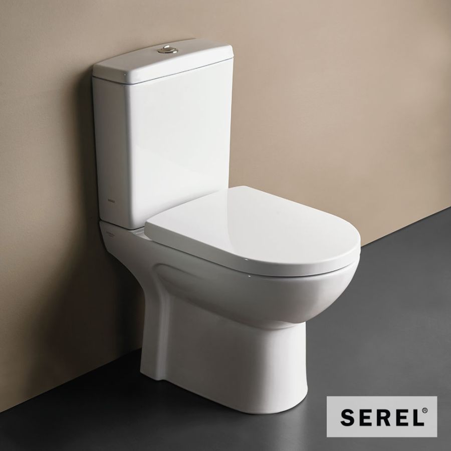 Λεκάνη Χαμηλής Πίεσης VELA με απλό κάλυμμα 9001, Serel White 671600-300