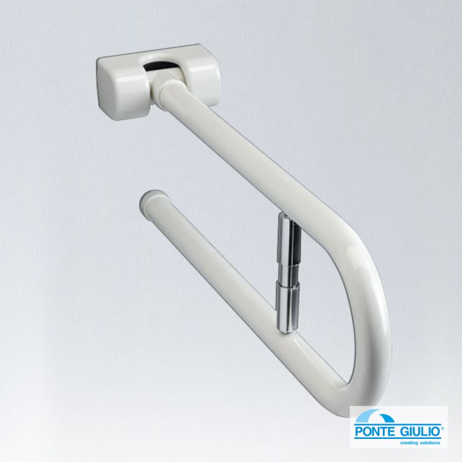 Μπάρα Τοίχου Ανακλινόμενη με Χαρτοθήκη 80εκ. Paint ΑΜΕΑ White 4BA-JCS-02