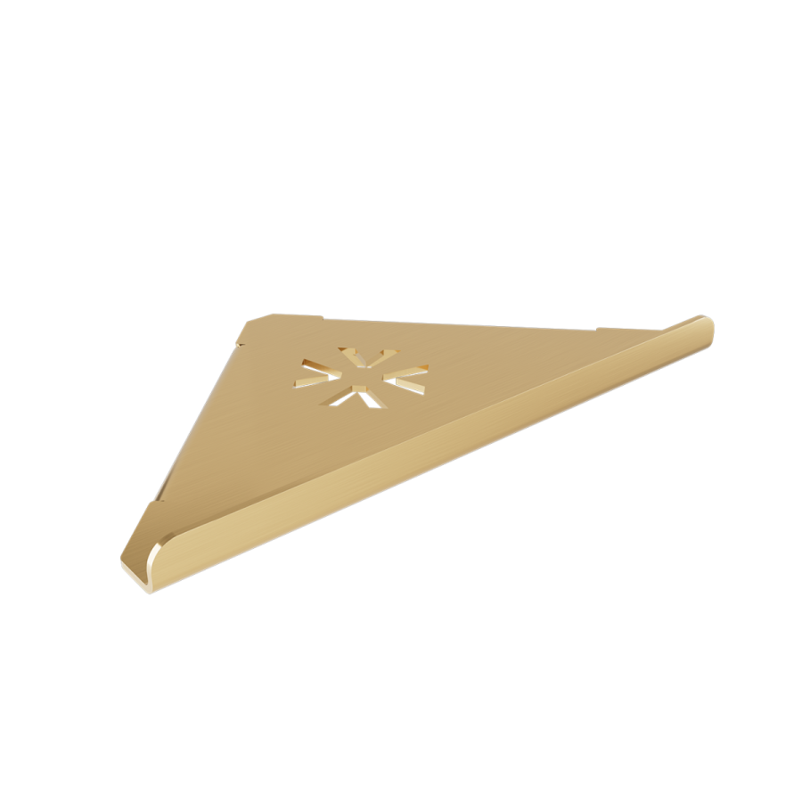 Ραφιέρα-Σπογγοθήκη Γωνιακή W283xD217xH42mm 20mm Πρόσοψη Strantza Stainless Steel Warm Gold Brushed Verdi PVD 7231043