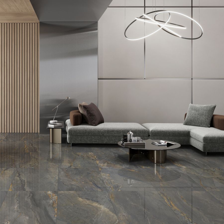 Πλακάκι Δαπέδου/Τοίχου Πορσελανάτο Rettificato 60x120cm Γυαλιστερό Premium Polished African Gold