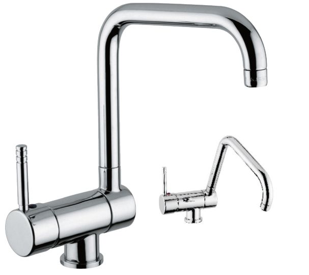 Μπαταρία Νεροχύτη Αναμεικτική Παραθύρου Σπαστή Chrome Sanitec MIX36SF 00-02-00113