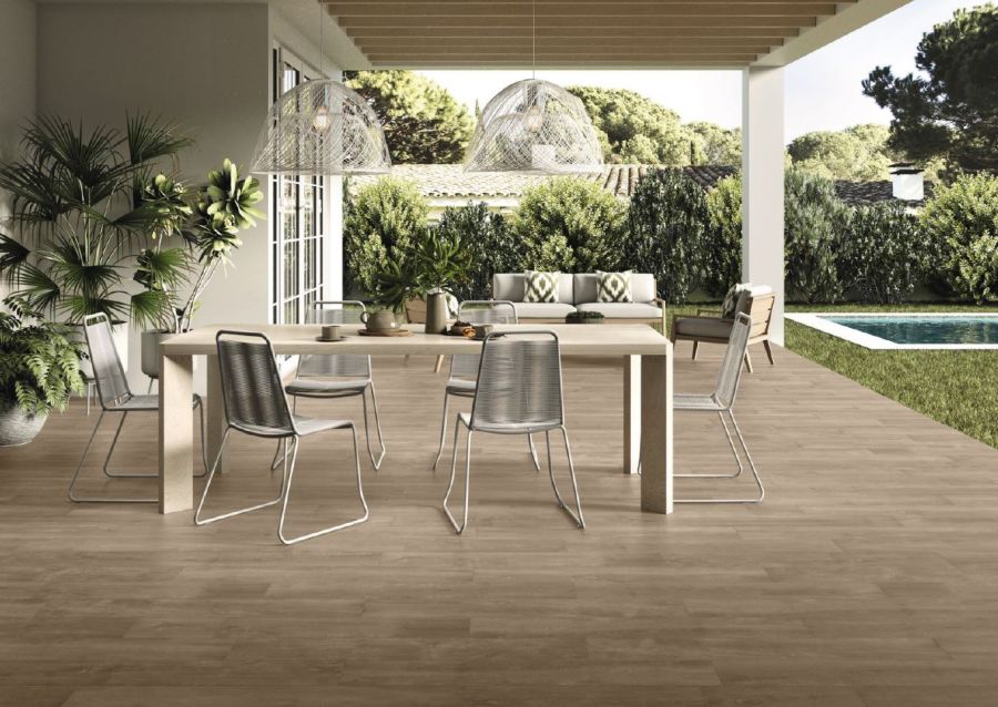 Πλακάκι Δαπέδου 20x114cm Τύπου Ξύλου Πορσελανάτο Ρετιφικάτο Matt Oldwood Roble Rett