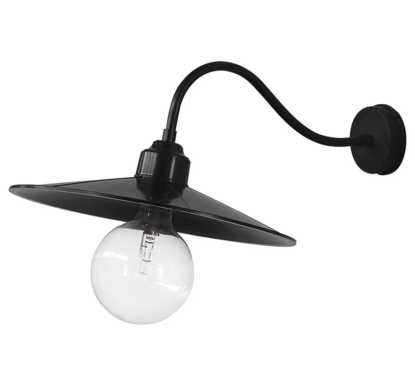 Φωτιστικό επιτοίχιο AS-180AP 1L BLACK Heronia 31-0978