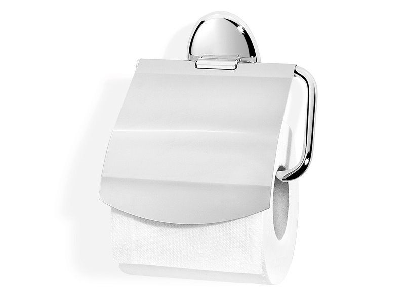 Χαρτοθήκη με καπάκι Χρωμέ Sanco Oval 8017-A03