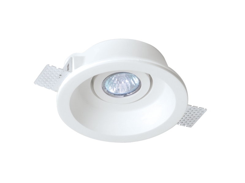 Σποτ Οροφής Χωνευτό Στρογγυλό Adjustable Ø15,5 εκ. Γύψινο Λευκό Viokef Jack 4081000