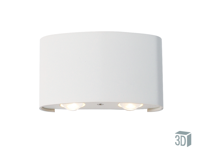 Απλίκα Up Down IP54 4*1 w Led 3000K 340 lm 62° Λευκό Αλουμίνιο Viokef Twist 4211000