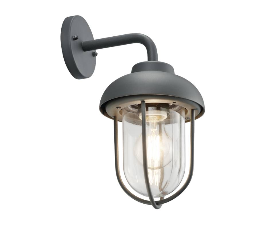 Επιτοίχιο Φαναράκι Εξ. Χώρου IP44 16xH33cm 1xE27 Ανθρακί Trio Lighting Duero 202760142