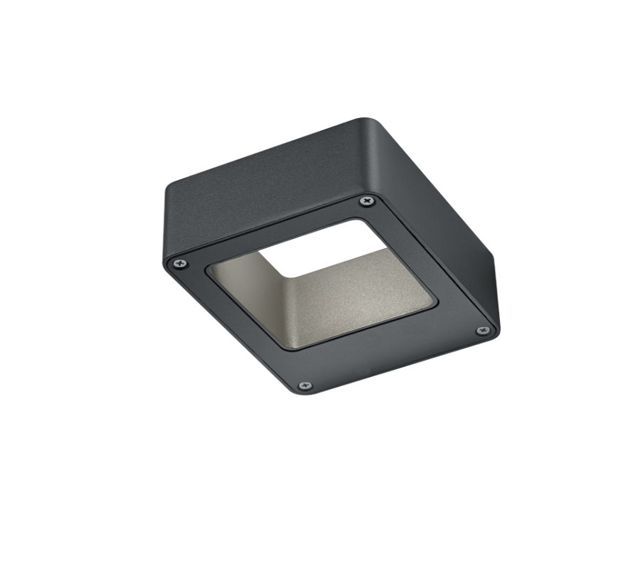 Απλίκα Επιτοίχια Ανθρακί 12xH4cm Εξ.Χώρου LED 3000Κ 4,5w 450lm Trio Lighting Reno 220760142