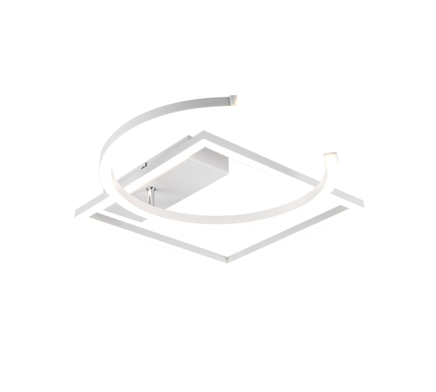 Πλαφονιέρα Οροφής Λευκή Ματ 54x42xH7cm LED 23,5w 4000K 3000lm Trio Lighting Pivot R62162131