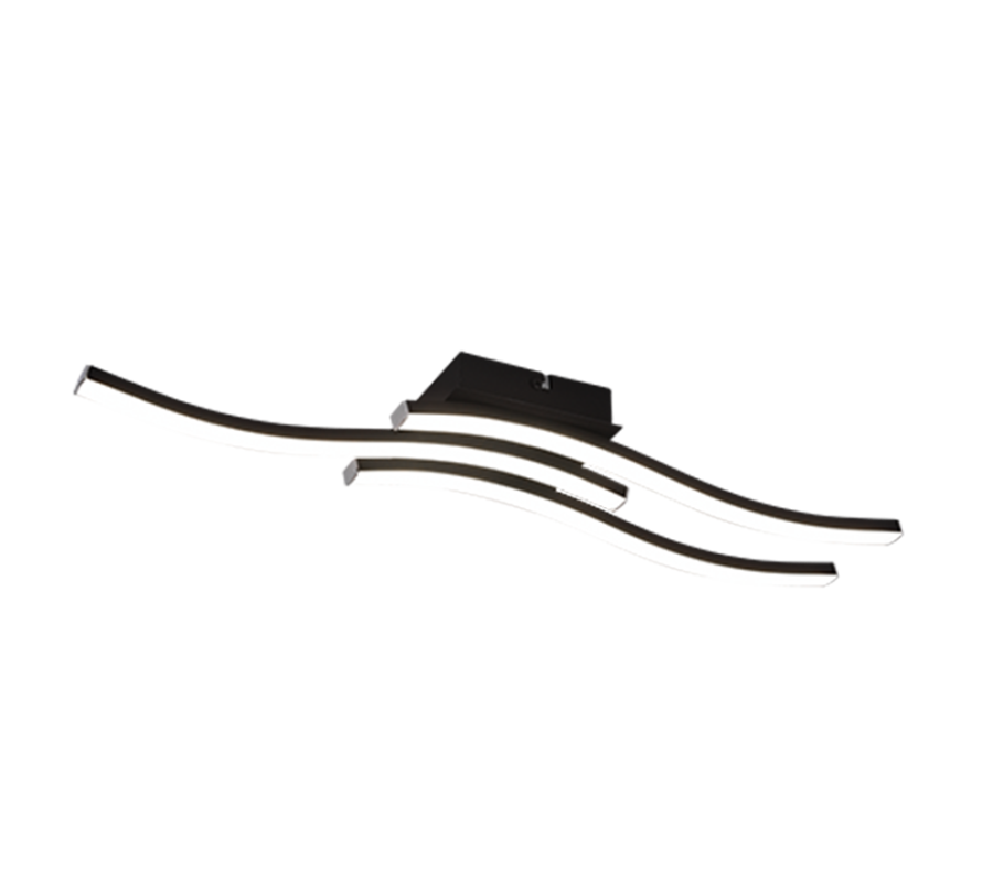 Πλαφονιέρα Οροφής 56x9xH7cm LED 3 SMD 5W 3x600lm 4000K Μέταλλο Μαύρο Ματ Trio Lighting Route R62473432