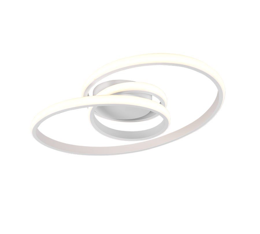 Πλαφονιέρα Οροφής Λευκό Ματ 53xH17cm Led 18,5w 4000K 2150lm Switch Dimmer Trio Lighting Sansa R62751131