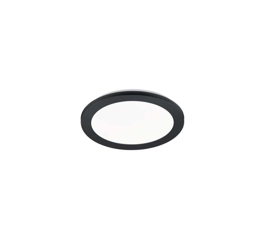 Πλαφονιέρα Οροφής IP44 Μαύρο Ματ 26xH3cm LED 13w 3000K 1500lm Switch Dimmer Trio Lighting Camillus R62921532