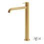 Μπαταρία Νιπτήρα Υψηλή με Βαλβίδα Clic-Clac Elle316 La Torre  Inox PVD Brushed Gold 35016-211