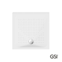 Ντουζιέρα Πορσελάνης Τετράγωνη 90x90 h.4 (4394) antislip Φ90 GSI White 470909-300