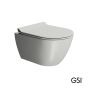 Λεκάνη Κρεμαστή Pura/50 Swirlflush με κάλυμμα MS86SC Super Slim Soft Close, GSI Cenere 881600SC-450