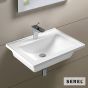 Νιπτήρας Πορσελάνης Slim 60x46 (1 οπή) SEREL White 3001-300