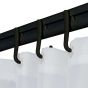 Easy roll hooks 12 pcs black κρίκοι κουρτίνας μπάνιου Sealskin 800129
