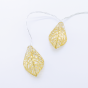 "METAL LEAVES" 10LED ΛΑΜΠΑΚ ΣΕΙΡΑ ΜΠΑΤΑΡ.(3xAA)ΘΕΡΜΟ ΛΕΥΚΟ ΧΡΥΣΟ ΜΕΤΑΛΛΟ IP20 135+30cm ΔΙΑΦΑΝ ΚΑ ACA X061011253