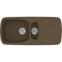 Νεροχύτης Κουζίνας 97x51cm Ένθετος Ερμάριο 60cm Συνθετικός Sanitec Classic 309-41-Granite-Rust